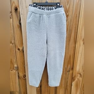 Steve Madden Gray Fur Joggers Pants sz Large